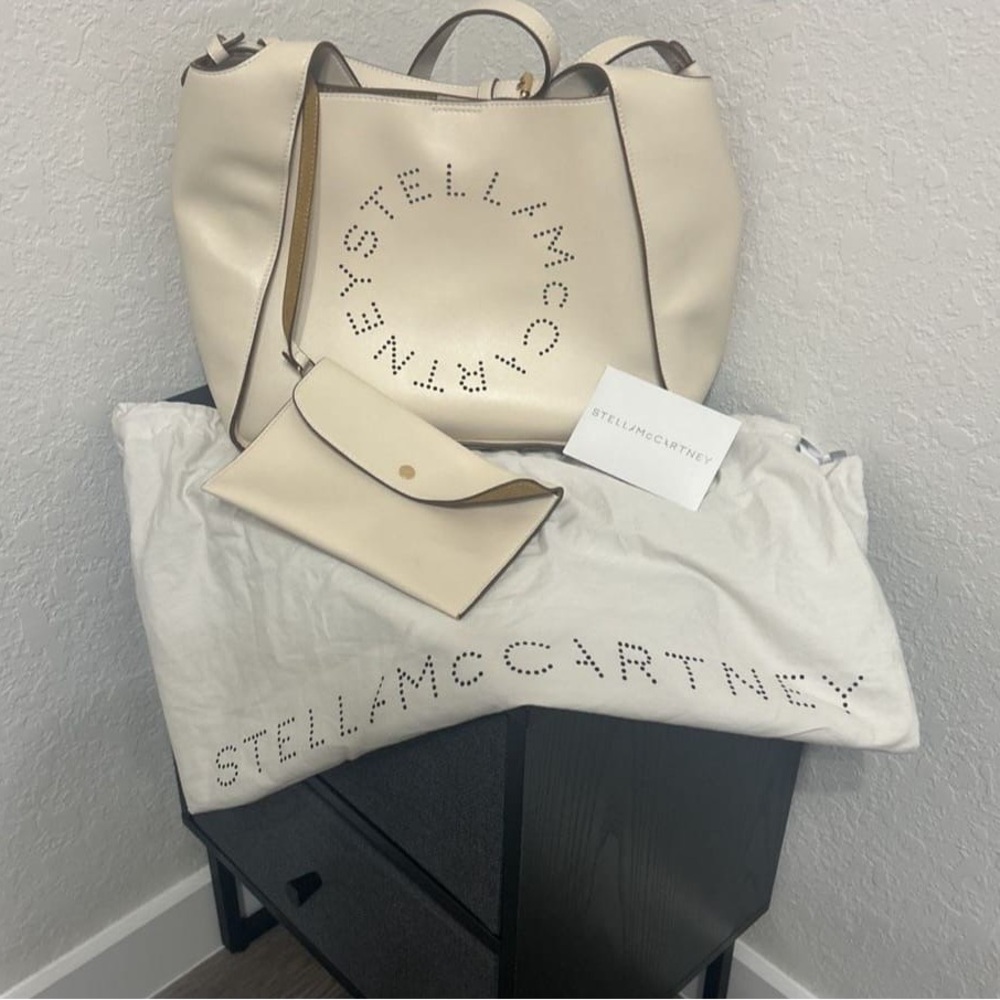 Stella McCartney Cream Tote and Clutch Set